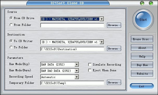 Click to view 321Soft Clone CD 1.20.4 screenshot