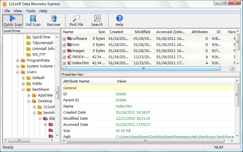 321Soft Data Recovery Express screenshot 321Soft Data Recovery Express screenshot