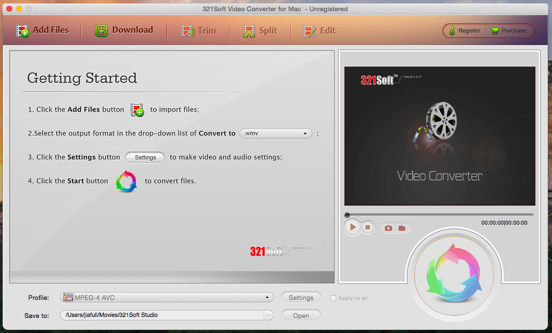321Soft Video Converter for Mac 3.4.1