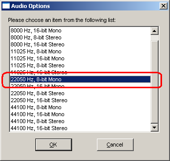 select audio profile