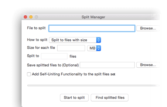 Split large files