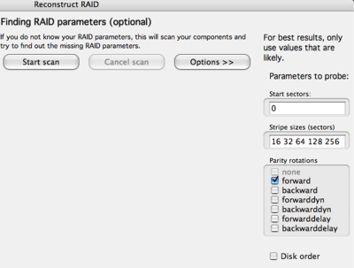 Finding Raid Parameters